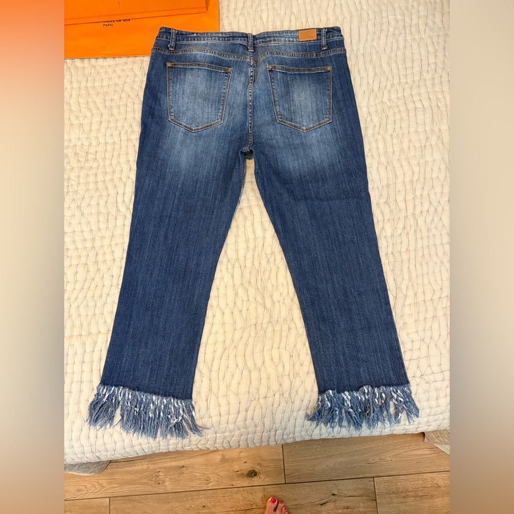 Judy Blue Like-New Cropped Fit Fringe Hem Jeans, 3XL - Picture 7 of 9